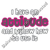 I have an attitude and I know how to use it